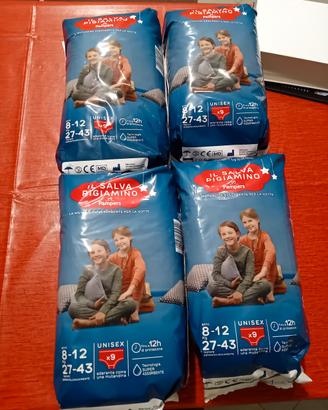 6 confezioni pannolini pamper salva pigiamino xl