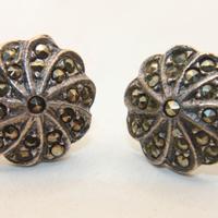 Orecchini splendidi Vintage argento marcasite