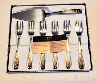 Set posate dolce Inoxpran nuovo, scatola, certific