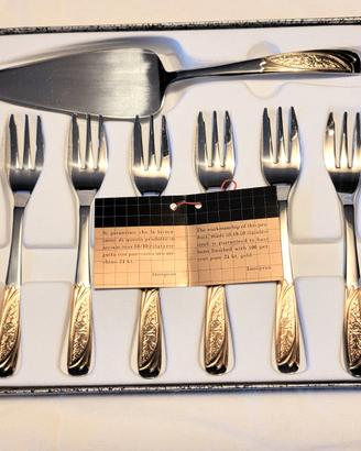 Set posate dolce Inoxpran nuovo, scatola, certific