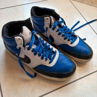 COURT VISION MID Sneaker alta blu e bianche