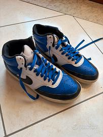 COURT VISION MID Sneaker alta blu e bianche