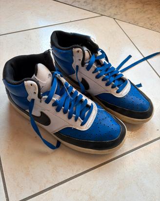 COURT VISION MID Sneaker alta blu e bianche