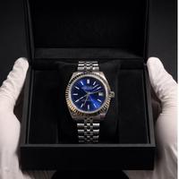 Seiko mod Datejust-40 mm quadrante blu