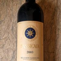 Vino rosso toscana Sassiccaia 2003