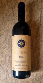 Vino rosso toscana Sassiccaia 2003