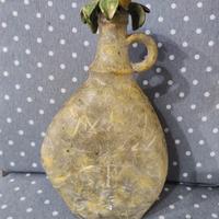 Bottiglia in vetro con decori decoupage artigianal