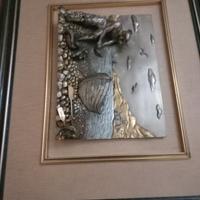 quadro argento ed oro 