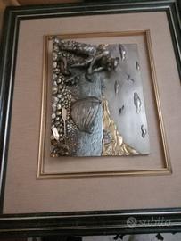 quadro argento ed oro 