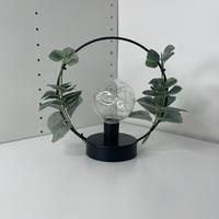 Lampada decorativa Led con sfera luminosa e foglie