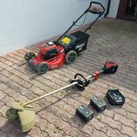 Tagliaerba + Decespugliatore a batteria Snapper