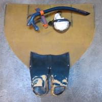 Monopinna artigiana maschera tubo nuoto pinnato