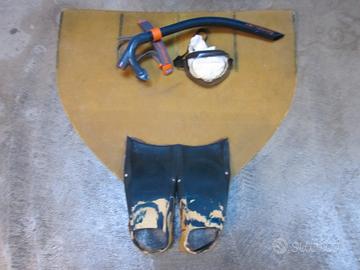 Monopinna artigiana maschera tubo nuoto pinnato