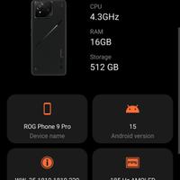  ASUS ROG phone 9 Pro per un Redmagic 11 pro