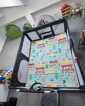 Box -recinto -bambini  con porte da calcio 190x160