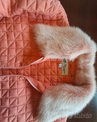 giacchino rosa salmone trapuntato