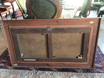 QUADRO PAESAGGIO CON VIANDANTI