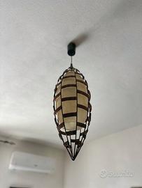 Lampadario a sospensione etnico-rustico