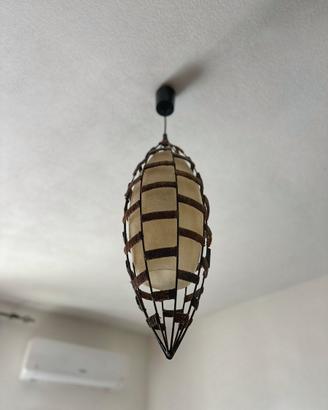 Lampadario a sospensione etnico-rustico