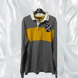Polo Vintage Tommy Hilfiger grigio e giallo,L