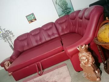 PRATICAMENTE NUOVO DIVANO LETTO in pelle ! CONSEGN