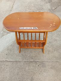 tavolino con portaoggetti/portariviste , vintage