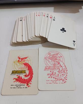 mazzo carte da gioco poker golden phoenix