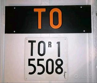 Targa auto d'epoca To Torino