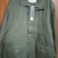 GIACCA VERDE SFODERATA IN COTONE XL CON CACCIATORA