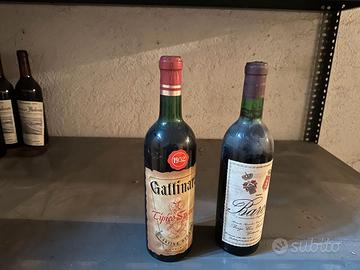 Lotto bottiglie vino e liquori vintage da collezio