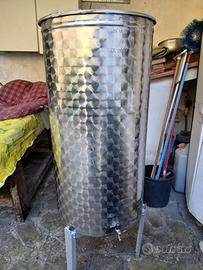 Contenitore bidone fusto per olio in acciaio inox