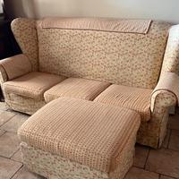 Divano tre posti + pouf completamente sfoderabile