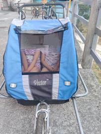 Carrello porta bambini per bici