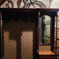 mobile appendiabiti con specchio, panca e cassetto