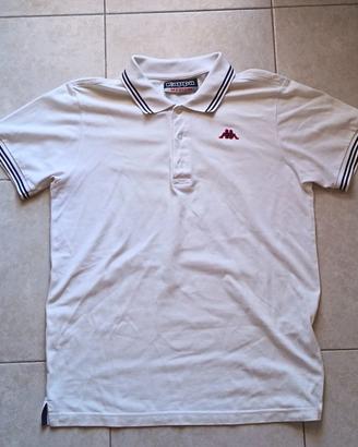 Polo Kappa Vintage Bianca Uomo 
