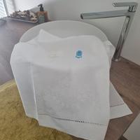 nuovo set asciugamani lino ricamo scuola Firenze