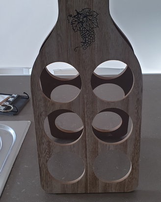 Porta bottiglie legno