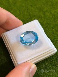 Spinello blu cielo 14.50 ct taglio ovale
