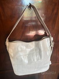 Borsa a spalla Gherardini in pelle bianca