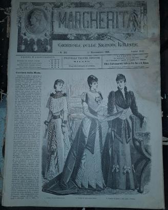 Rivista di moda 1890 "Margherita"  20pezzi  rara 