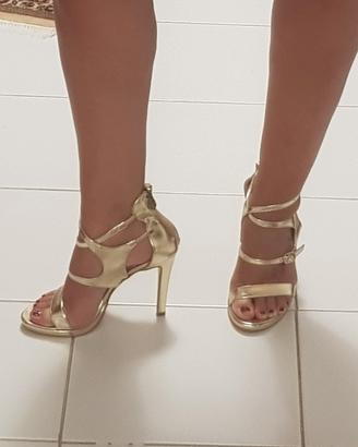 Sandali n38 Ovyé Laminato Platino Tacco12 – Come n