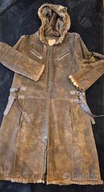 Cappotto lungo in vera pelle scamosciata – tg 46