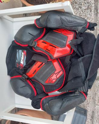 Pettorina racing Alpinestars nero/rosso