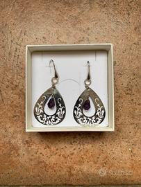 Orecchini gioielleria pendenti con pietra