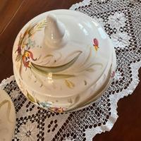 2 biscottiere in porcellana bianca