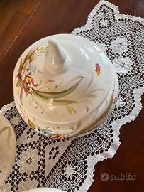 2 biscottiere in porcellana bianca