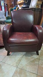 poltrona vintage in pelle