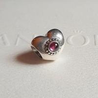 Pandora charm Cuore pietre Rodolite