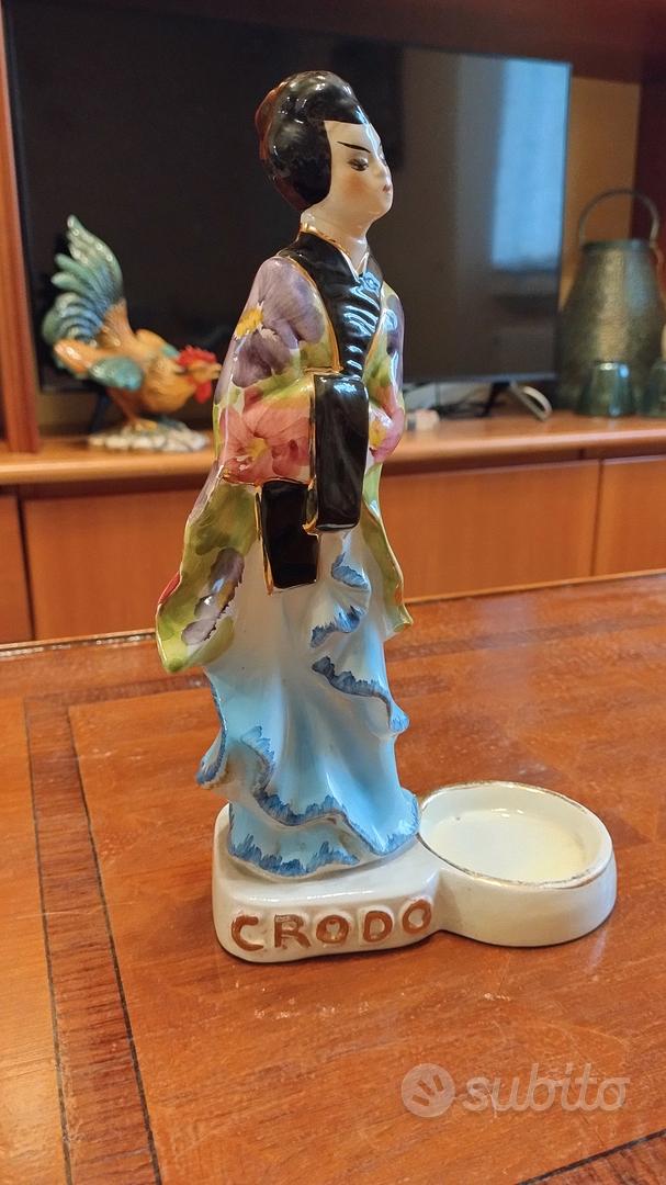 Sottobicchiere Geisha Giapponese Con Fiori – Sottobicchiere In Ceramica Lucida Con Retro In Sughero, Regalo Da Viaggio Originale - 3