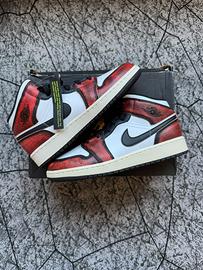 Nike Air Jordan 1 Mid Rosso / Nero - Tg.38 NUOVE